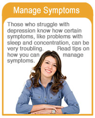 Manage symptoms of depression